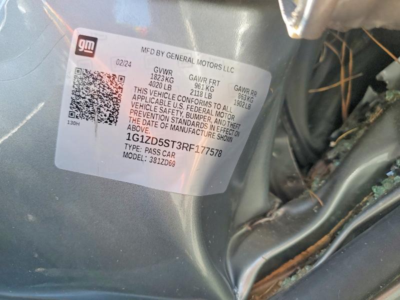 Продажа на аукционе авто 2024 Chevrolet Malibu, vin: 1G1ZD5ST3RF177578, номер лота: 54312956