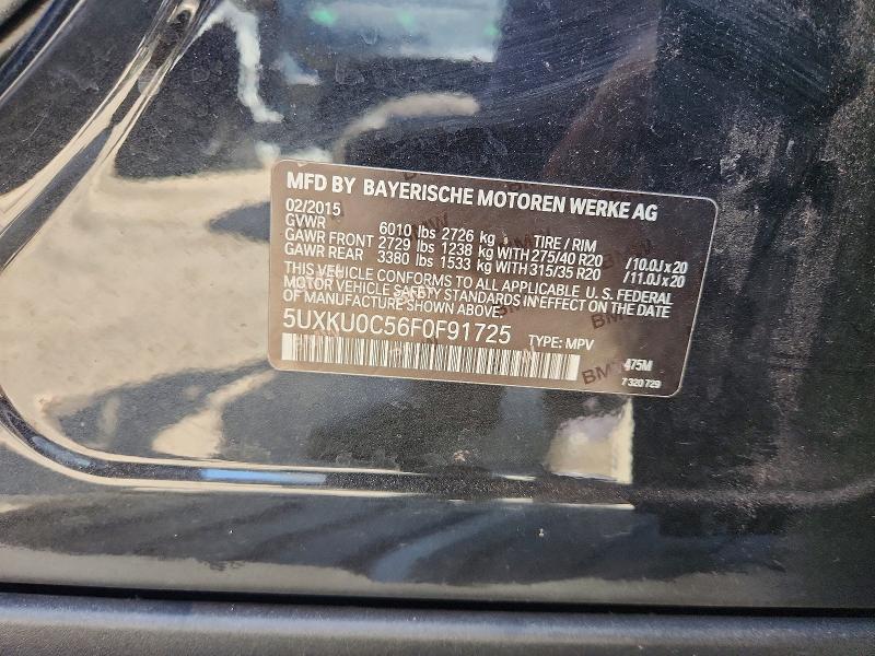 Aukcja sprzedaży 2015 Bmw X6, vin: 5UXKU0C56F0F91725, numer aukcji: 63257686
