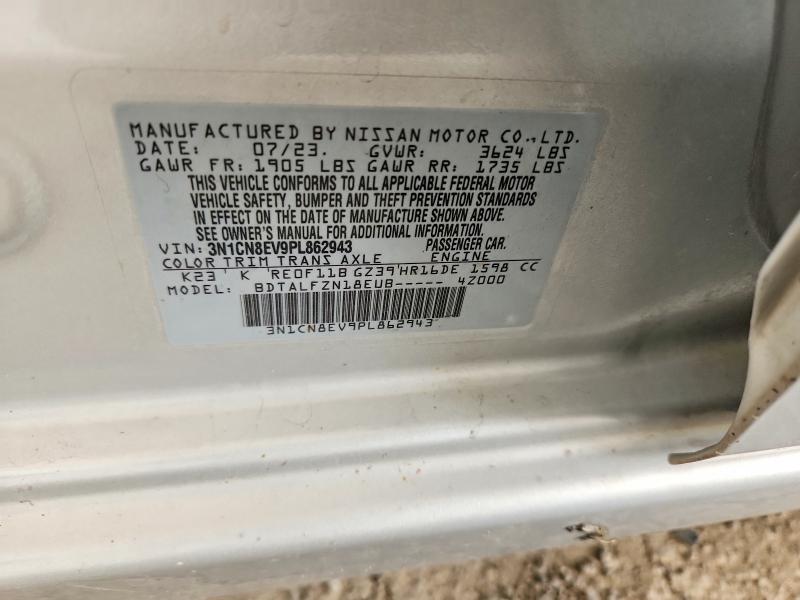 Aukcja sprzedaży 2023 Nissan Versa, vin: 3N1CN8EV9PL862943, numer aukcji: 60782906