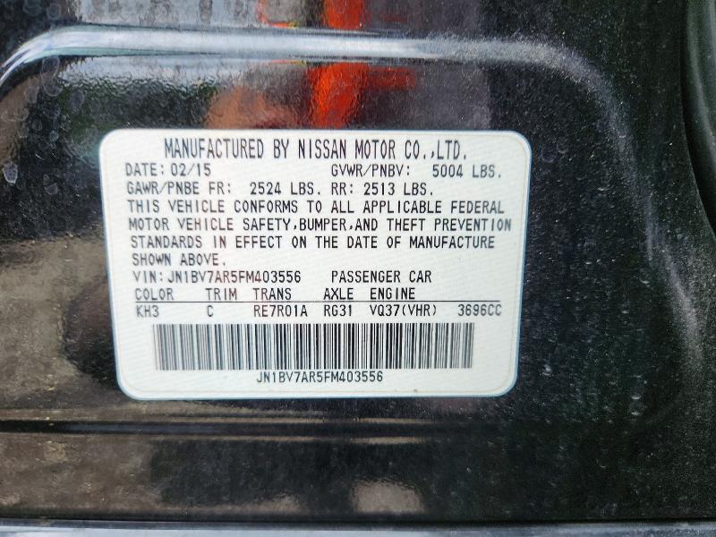 Aukcja sprzedaży 2015 Infiniti Q50, vin: JN1BV7AR5FM403556, numer aukcji: 60418956