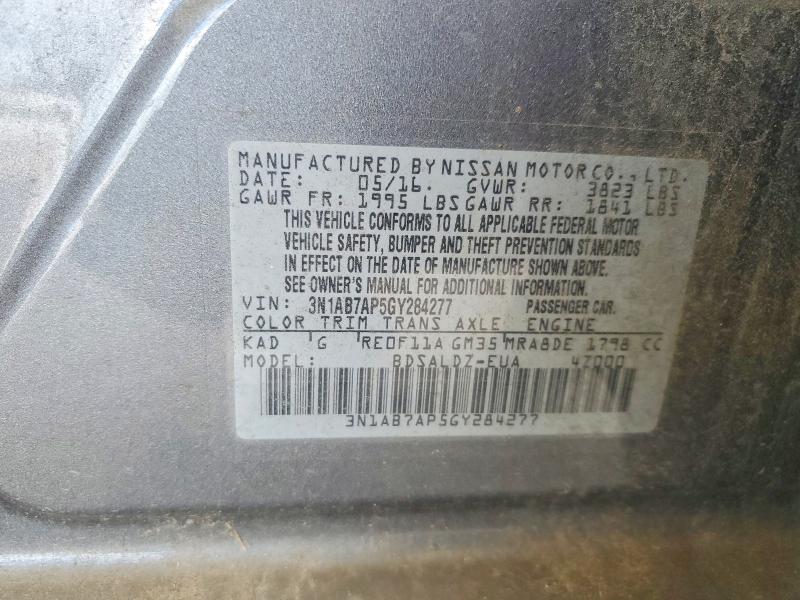 Aukcja sprzedaży 2016 Nissan Sentra, vin: 3N1AB7AP5GY284277, numer aukcji: 60976186