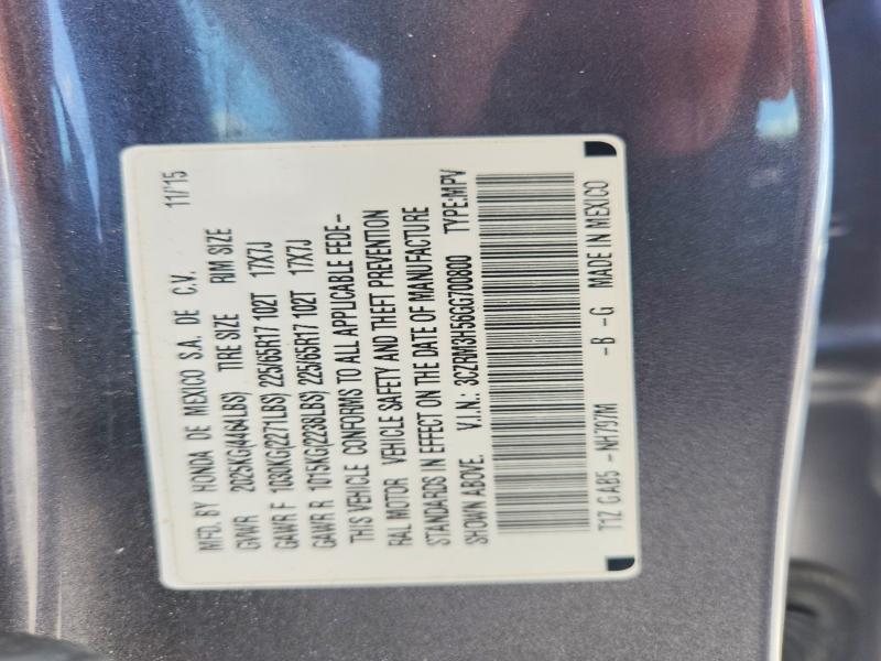 Продаж на аукціоні авто 2016 Honda Cr-v, vin: 3CZRM3H56GG700800, номер лоту: 62595726