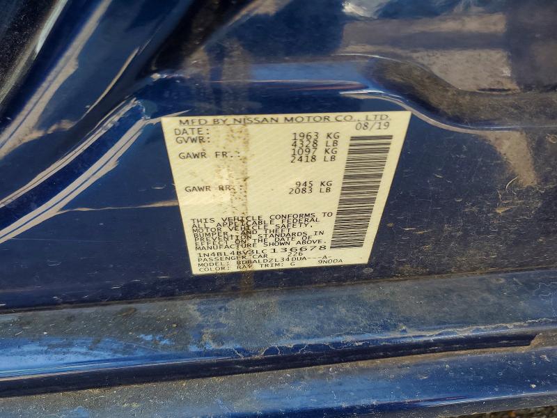 Продаж на аукціоні авто 2020 Nissan Altima, vin: 1N4BL4BV3LC136678, номер лоту: 62689006