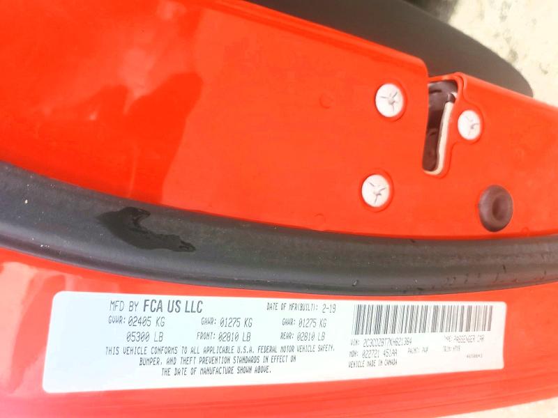 Aukcja sprzedaży 2019 Dodge Challenger, vin: 2C3CDZBT7KH621364, numer aukcji: 59651386