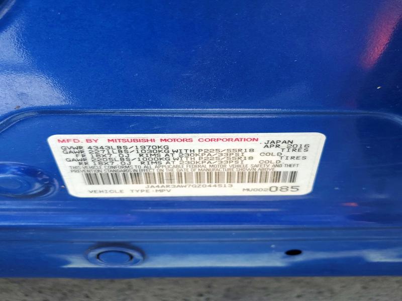 Aukcja sprzedaży 2016 Mitsubishi Outlander Sport, vin: JA4AR3AW7GZ044513, numer aukcji: 62069946
