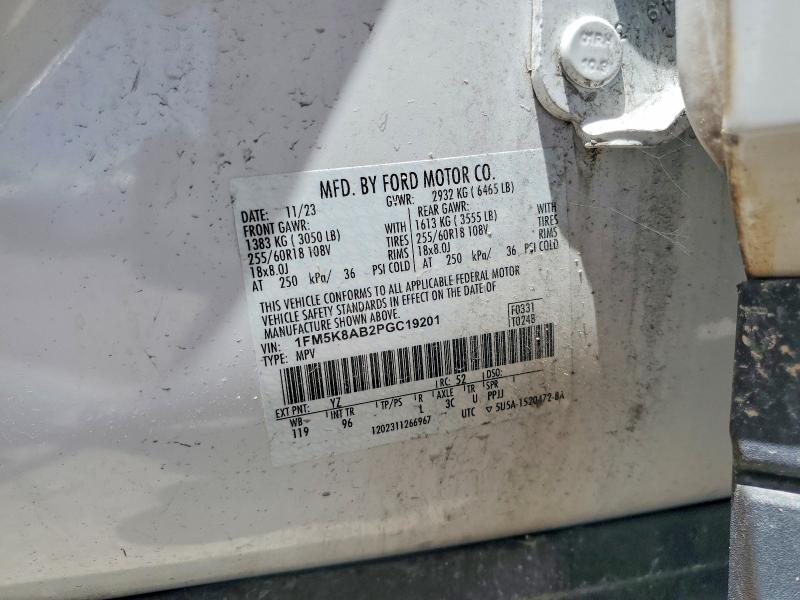 Aukcja sprzedaży 2023 Ford Explorer, vin: 1FM5K8AB2PGC19201, numer aukcji: 61806256