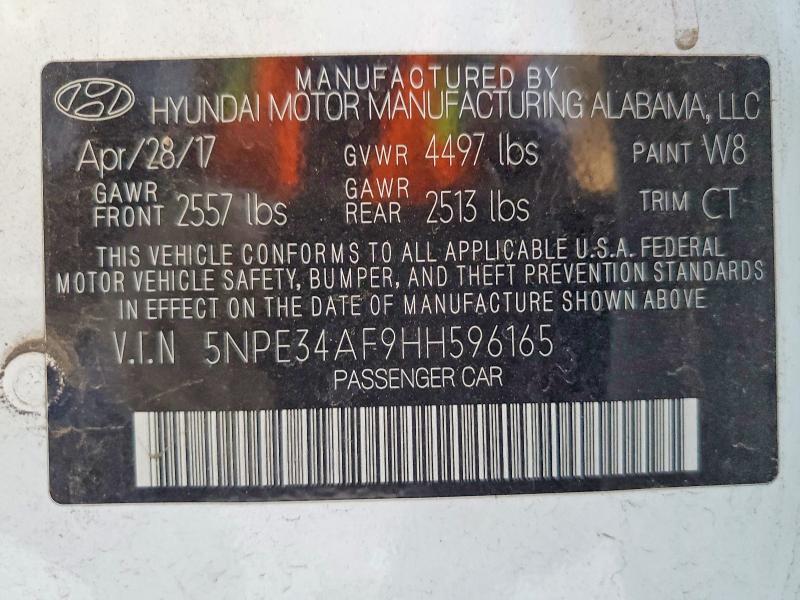 Продажа на аукционе авто 2017 Hyundai Sonata, vin: 5NPE34AF9HH596165, номер лота: 61034076