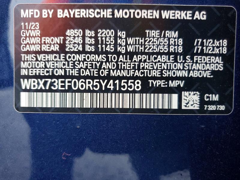 Продаж на аукціоні авто 2024 Bmw X1, vin: WBX73EF06R5Y41558, номер лоту: 59833846