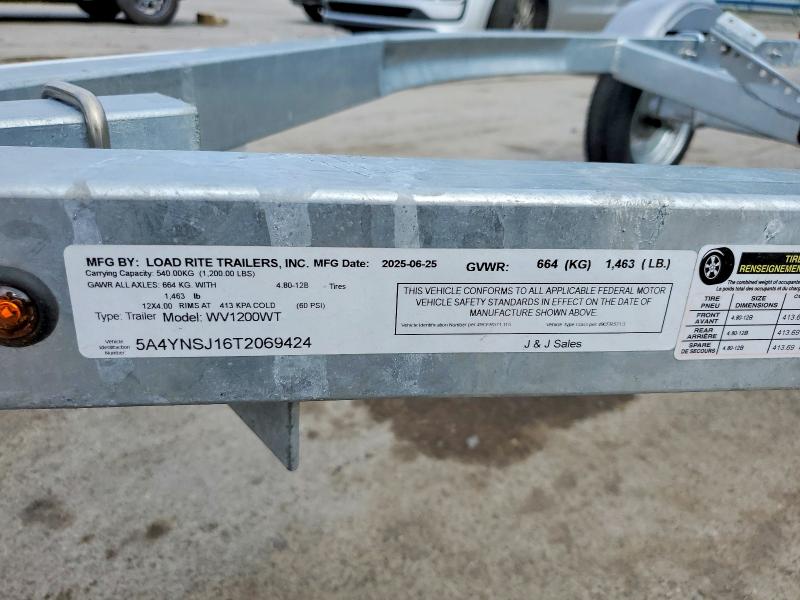 2026 Load Rite Unknown მანქანა იყიდება აუქციონზე, vin: 5A4YNSJ16T2069424, აუქციონის ნომერი: 58226966