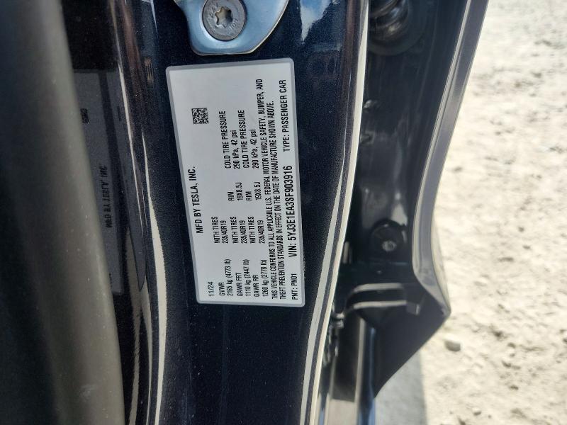 Aukcja sprzedaży 2025 Tesla Model 3, vin: 5YJ3E1EA3SF903916, numer aukcji: 59308156