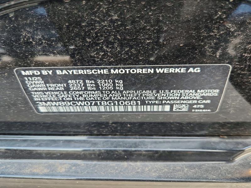 Продажа на аукционе авто 2026 Bmw 330xi, vin: 3MW89CW07T8G10681, номер лота: 62076686