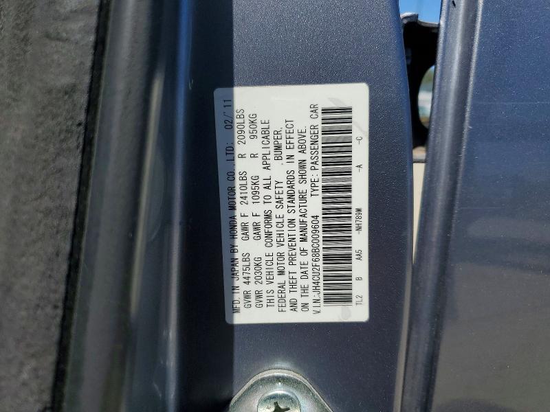 Продажа на аукционе авто 2011 Acura Tsx, vin: JH4CU2F68BC009604, номер лота: 62269696