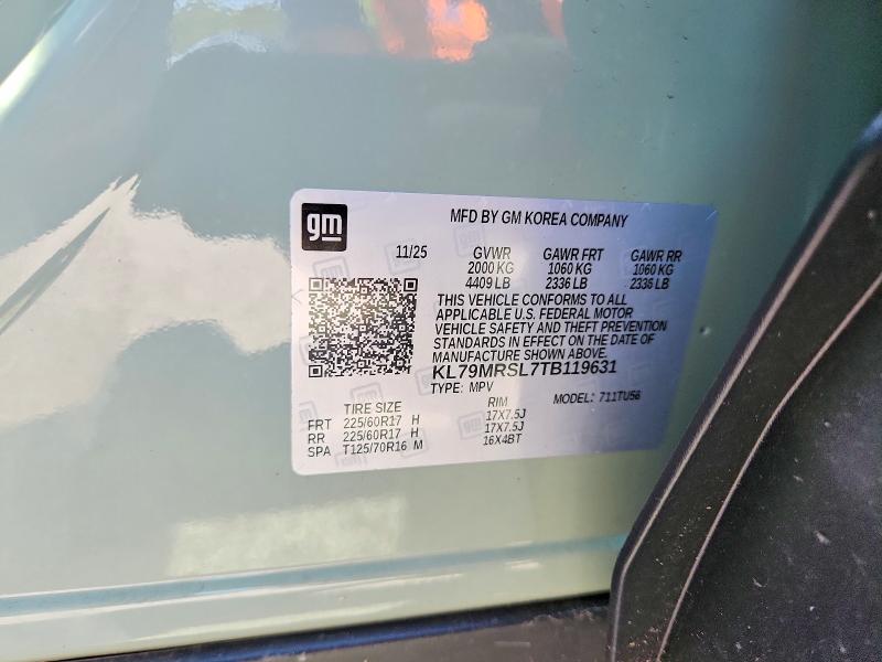 Продаж на аукціоні авто 2026 Chevrolet Trailblazer, vin: KL79MRSL7TB119631, номер лоту: 61118296