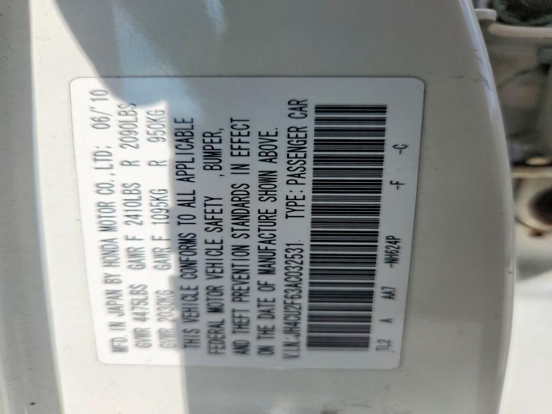 2010 Acura Tsx მანქანა იყიდება აუქციონზე, vin: JH4CU2F63AC032531, აუქციონის ნომერი: 62581946