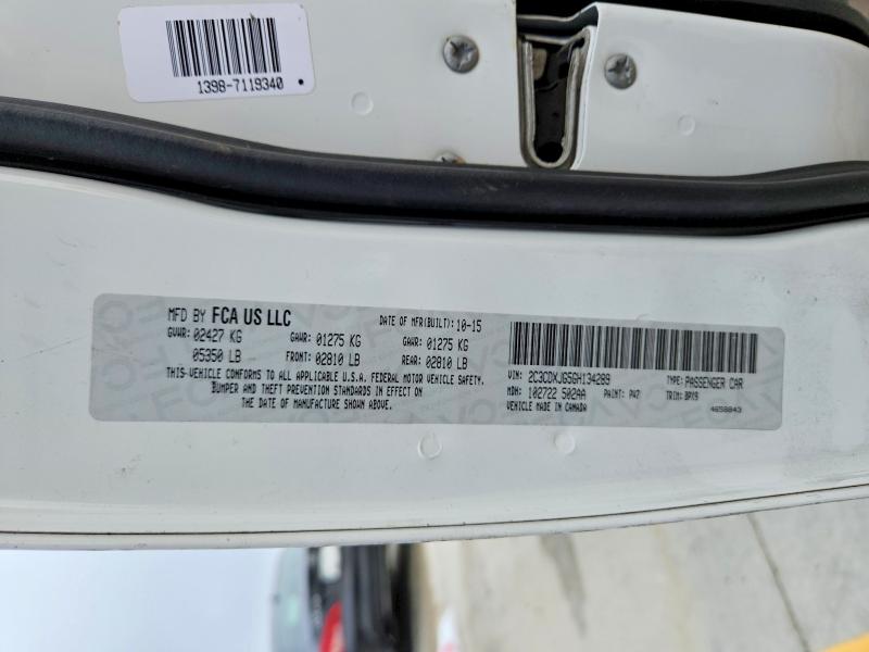 2016 Dodge Charger მანქანა იყიდება აუქციონზე, vin: 2C3CDXJG5GH134289, აუქციონის ნომერი: 60493996