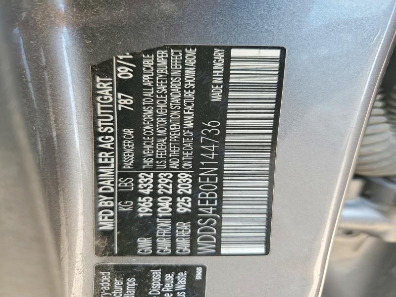 62487076 :رقم المزاد ، WDDSJ4EB0EN144736 vin ، 2014 Mercedes-benz Cla مزاد بيع