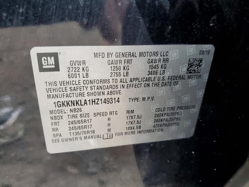 Продажа на аукционе авто 2017 Gmc Acadia, vin: 1GKKNKLA1HZ149314, номер лота: 61595756