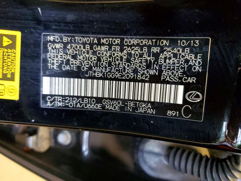 Продаж на аукціоні авто 2014 Lexus Es, vin: JTHBK1GG9E2091842, номер лоту: 59948366