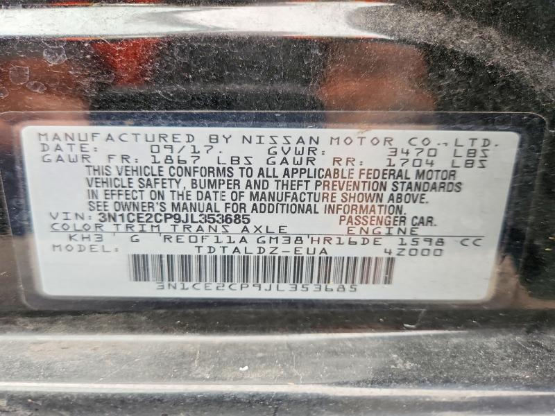 Продаж на аукціоні авто 2018 Nissan Versa Note, vin: 3N1CE2CP9JL353685, номер лоту: 61777896