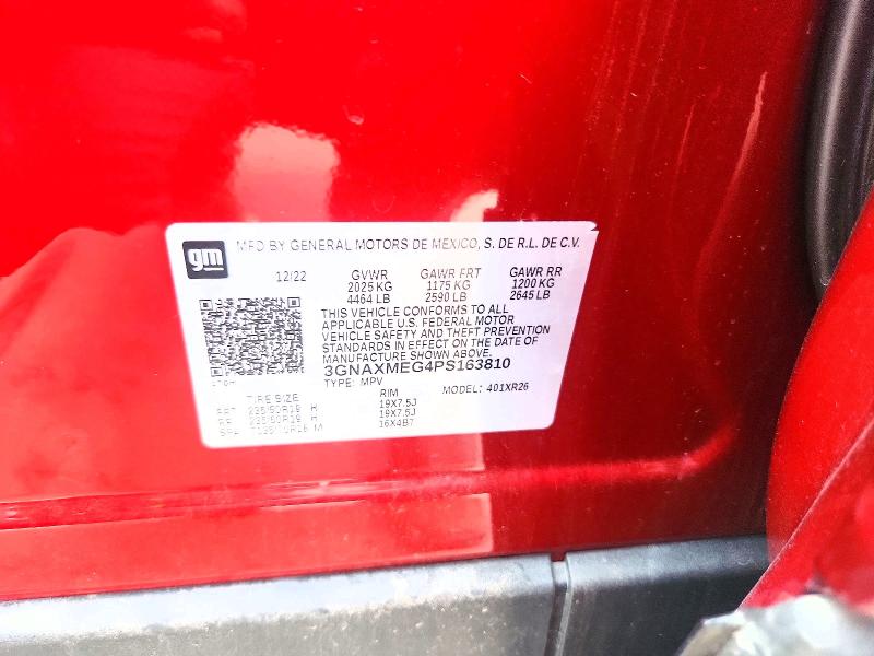 61616126 :رقم المزاد ، 3GNAXMEG4PS163810 vin ، 2023 Chevrolet Equinox مزاد بيع
