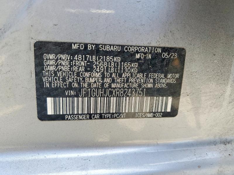 59333966 :رقم المزاد ، JF1GUHJCXR8243751 vin ، 2024 Subaru Impreza مزاد بيع