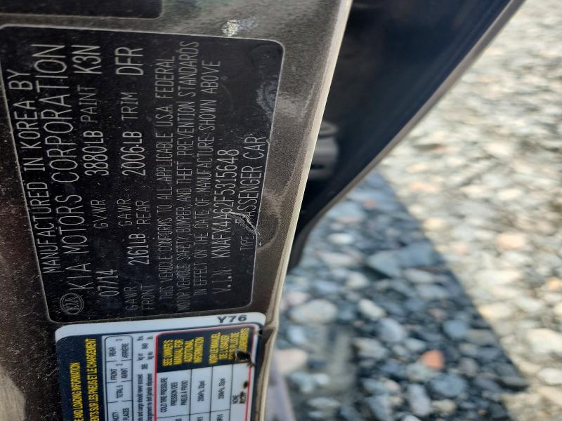 2015 Kia Forte მანქანა იყიდება აუქციონზე, vin: KNAFX4A62F5315648, აუქციონის ნომერი: 59601956