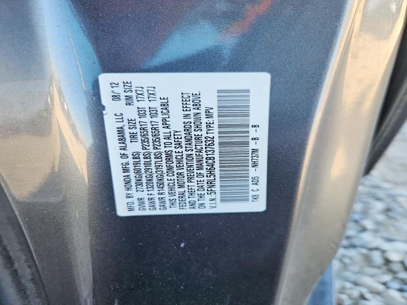 Aukcja sprzedaży 2012 Honda Odyssey, vin: 5FNRL5H64CB137632, numer aukcji: 62498676
