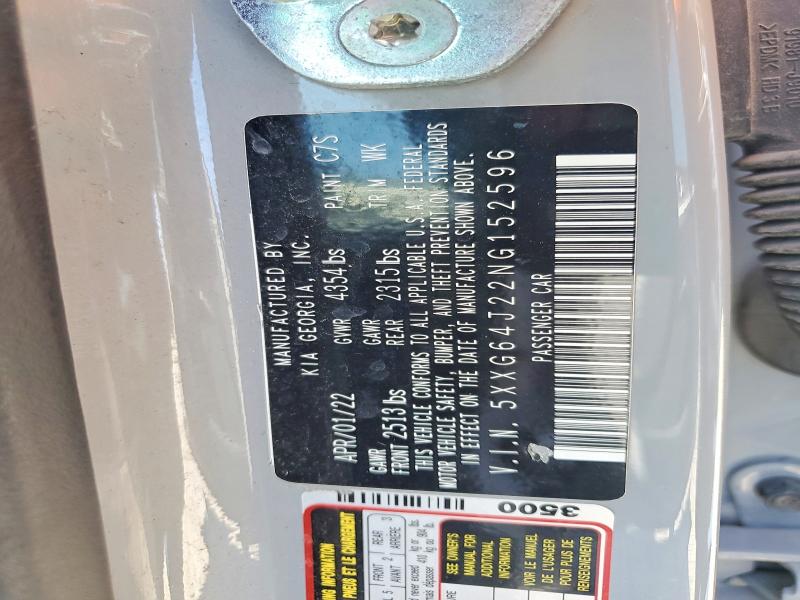 59308706 :رقم المزاد ، 5XXG64J22NG152596 vin ، 2022 Kia K5 مزاد بيع
