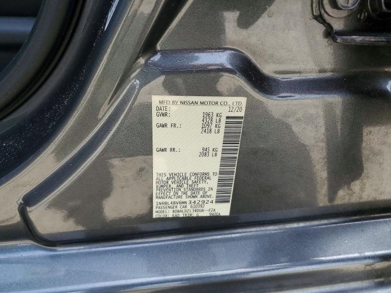 Продаж на аукціоні авто 2021 Nissan Altima, vin: 1N4BL4BV6MN342924, номер лоту: 62133716