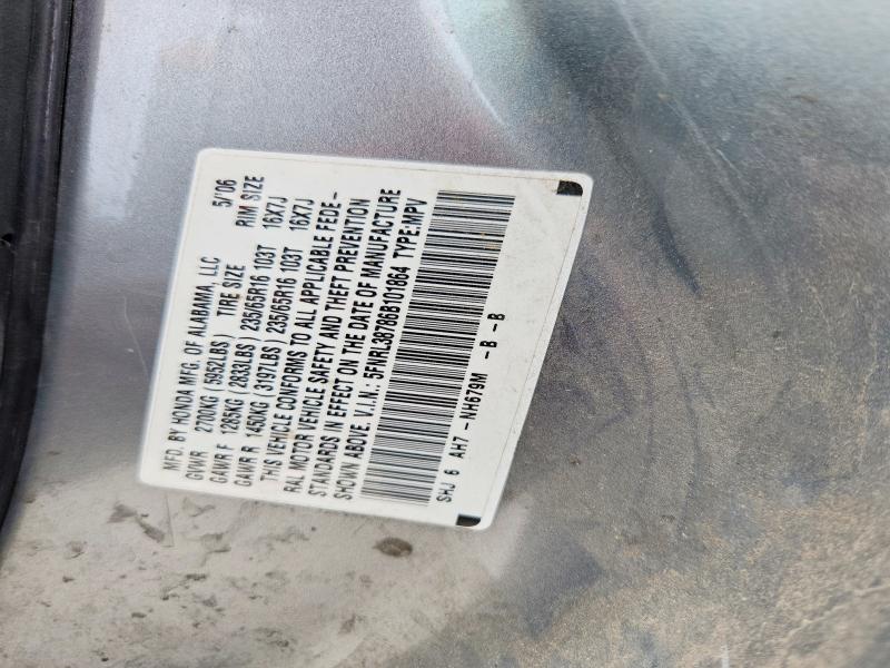 61926426 :رقم المزاد ، 5FNRL38786B101864 vin ، 2006 Honda Odyssey مزاد بيع