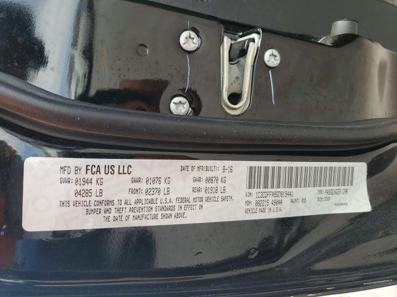 Продажа на аукционе авто 2016 Dodge Dart, vin: 1C3CDFFA9GD819441, номер лота: 61344526