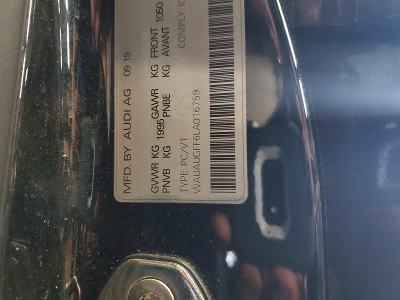 57933766 :رقم المزاد ، WAUAUGFF6LA016759 vin ، 2020 Audi A3 مزاد بيع