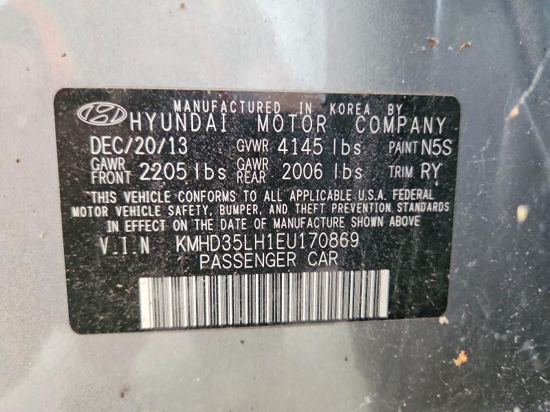 2014 Hyundai Elantra Gt მანქანა იყიდება აუქციონზე, vin: KMHD35LH1EU170869, აუქციონის ნომერი: 60320766