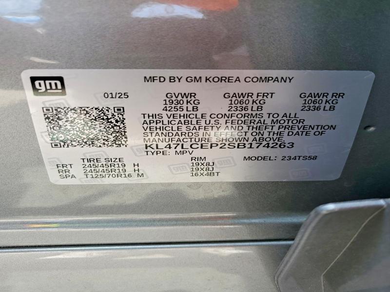 60443286 :رقم المزاد ، KL47LCEP2SB174263 vin ، 2025 Buick Envista مزاد بيع