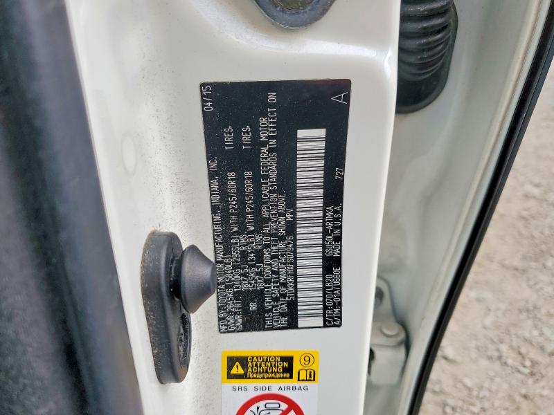 Aukcja sprzedaży 2015 Toyota Highlander, vin: 5TDKKRFHXFS079476, numer aukcji: 58849086