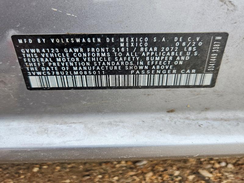 2020 Volkswagen Jetta მანქანა იყიდება აუქციონზე, vin: 3VWC57BU2LM085011, აუქციონის ნომერი: 60568326