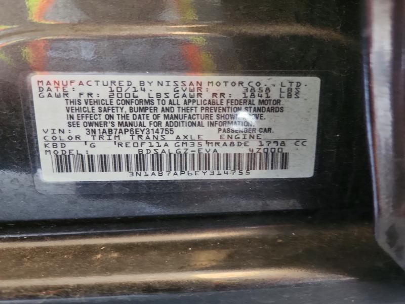 Aukcja sprzedaży 2014 Nissan Sentra, vin: 3N1AB7AP6EY314755, numer aukcji: 60700136