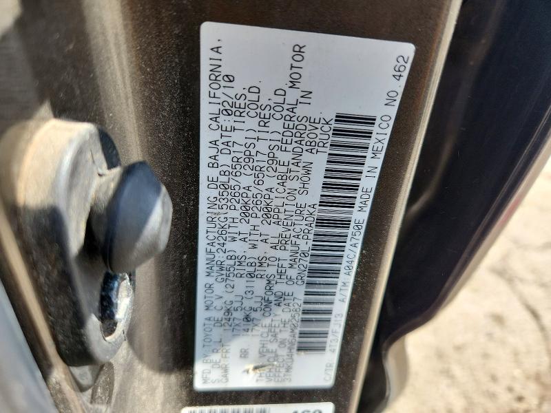 62294336 :رقم المزاد ، 3TMKU4HN6AM025827 vin ، 2010 Toyota Tacoma مزاد بيع