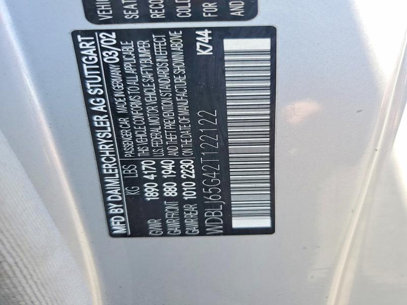 Продажа на аукционе авто 2002 Mercedes-benz Clk, vin: WDBLJ65G42T122122, номер лота: 60194406