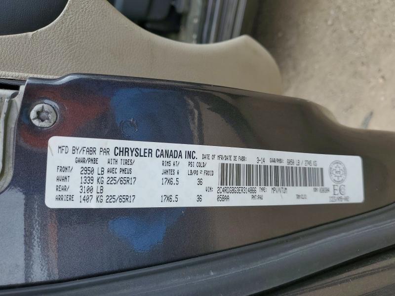 Aukcja sprzedaży 2014 Dodge Grand Caravan, vin: 2C4RDGBG3ER314866, numer aukcji: 61167146
