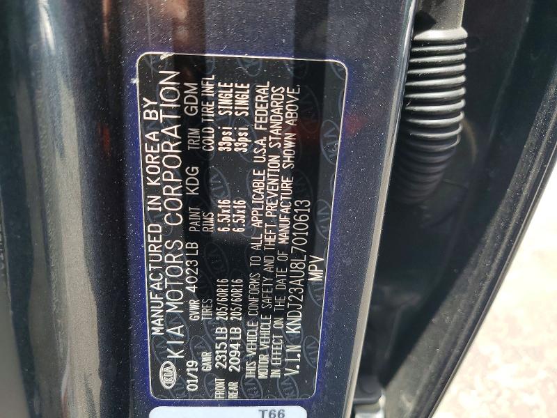 2020 Kia Soul მანქანა იყიდება აუქციონზე, vin: KNDJ23AU8L7010613, აუქციონის ნომერი: 60367366