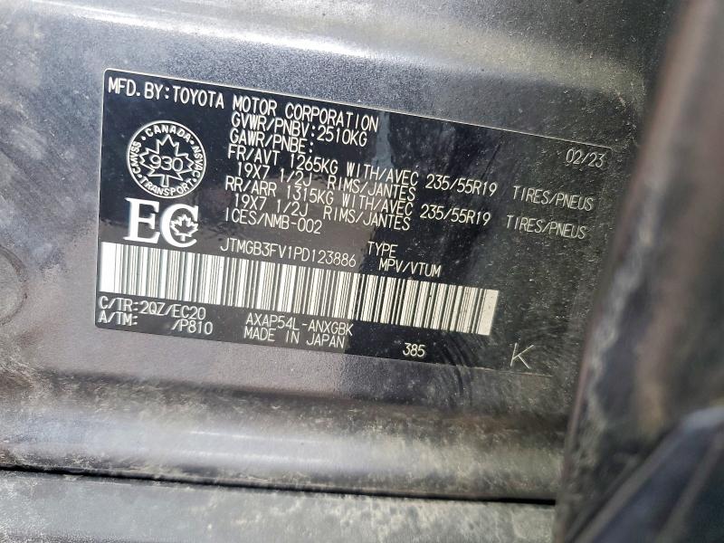 Aukcja sprzedaży 2023 Toyota Rav4 Prime, vin: JTMGB3FV1PD123886, numer aukcji: 62980486