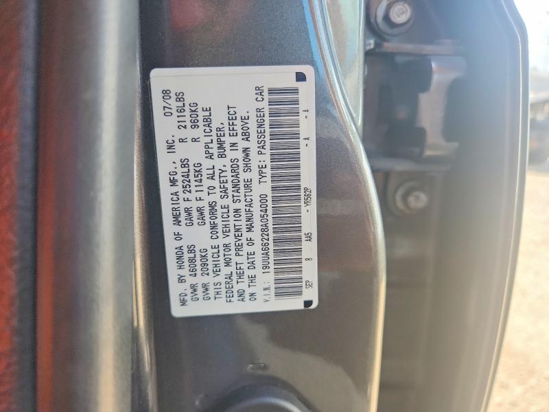 59613536 :رقم المزاد ، 19UUA66228A054000 vin ، 2008 Acura Tl مزاد بيع