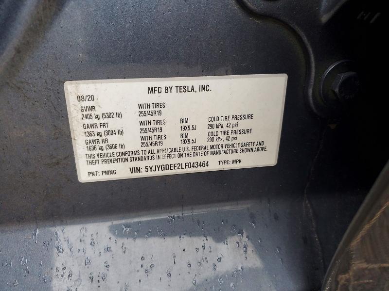 Aukcja sprzedaży 2020 Tesla Model Y, vin: 5YJYGDEE2LF043464, numer aukcji: 61761936