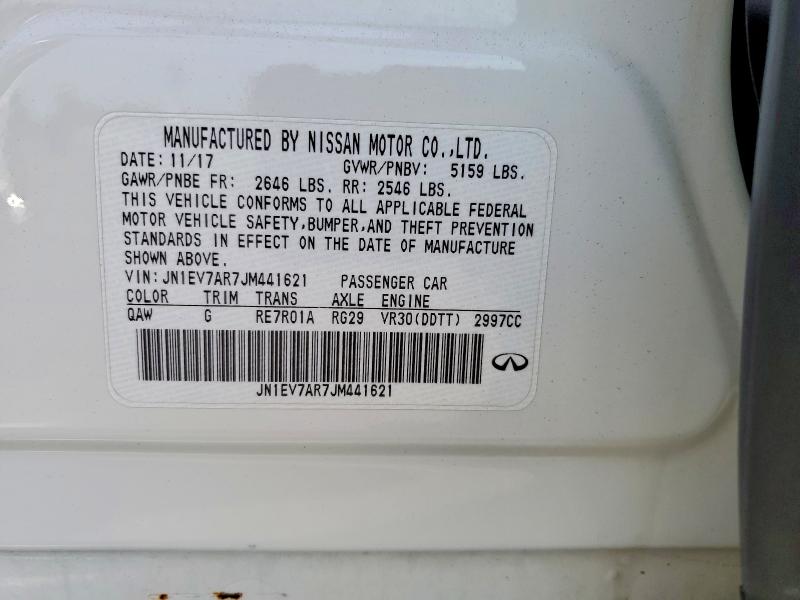 Продаж на аукціоні авто 2018 Infiniti Q50, vin: JN1EV7AR7JM441621, номер лоту: 60607636