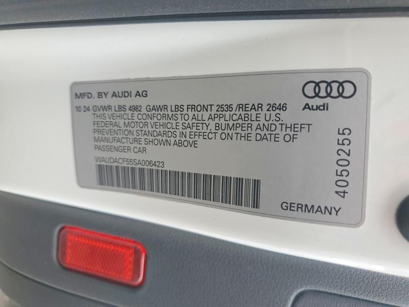 Продаж на аукціоні авто 2025 Audi A5, vin: WAUDACF55SA006423, номер лоту: 61610546