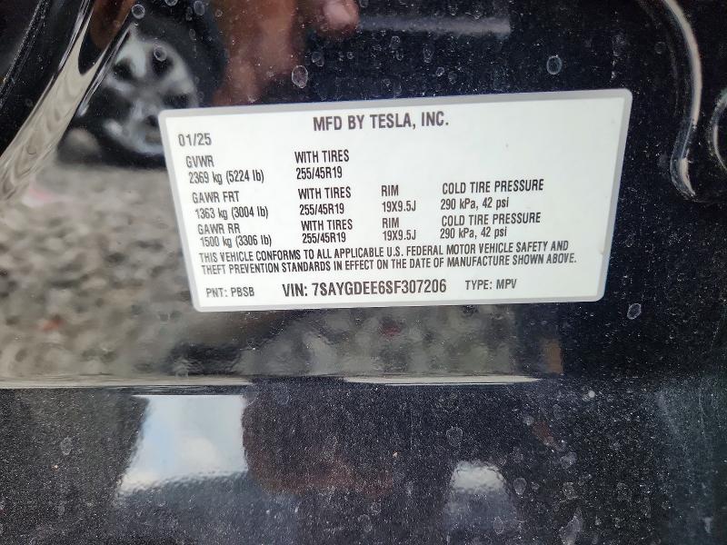 Aukcja sprzedaży 2025 Tesla Model Y, vin: 7SAYGDEE6SF307206, numer aukcji: 62166436