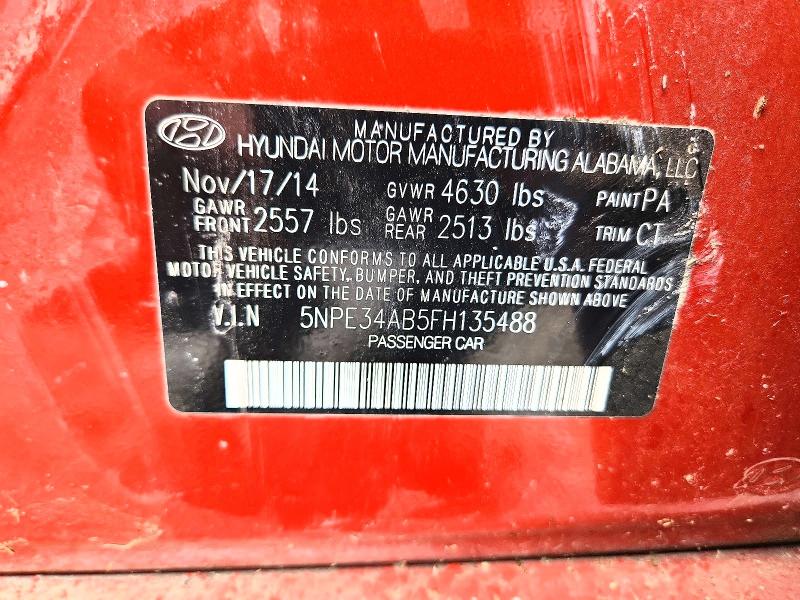 Продажа на аукционе авто 2015 Hyundai Sonata, vin: 5NPE34AB5FH135488, номер лота: 60032096