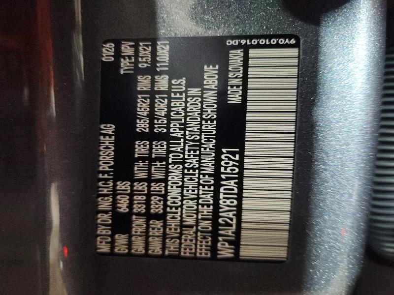 58699856 :رقم المزاد ، WP1AL2AY8TDA15921 vin ، 2026 Porsche Cayenne مزاد بيع