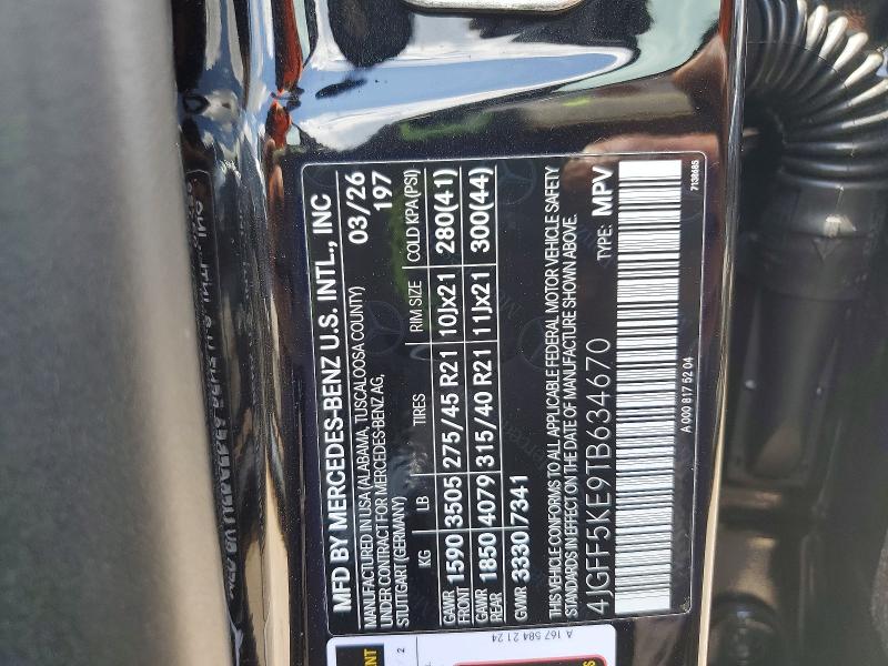 2026 Mercedes-benz Gls მანქანა იყიდება აუქციონზე, vin: 4JGFF5KE9TB634670, აუქციონის ნომერი: 60375996